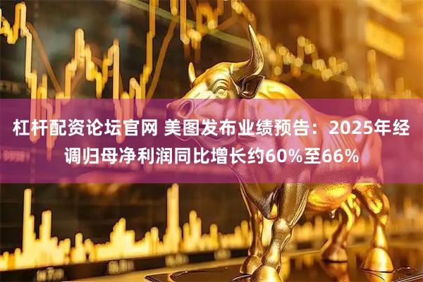 杠杆配资论坛官网 美图发布业绩预告：2025年经调归母净利润同比增长约60%至66%