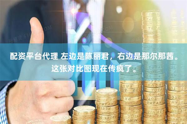 配资平台代理 左边是陈丽君，右边是那尔那茜。这张对比图现在传疯了。